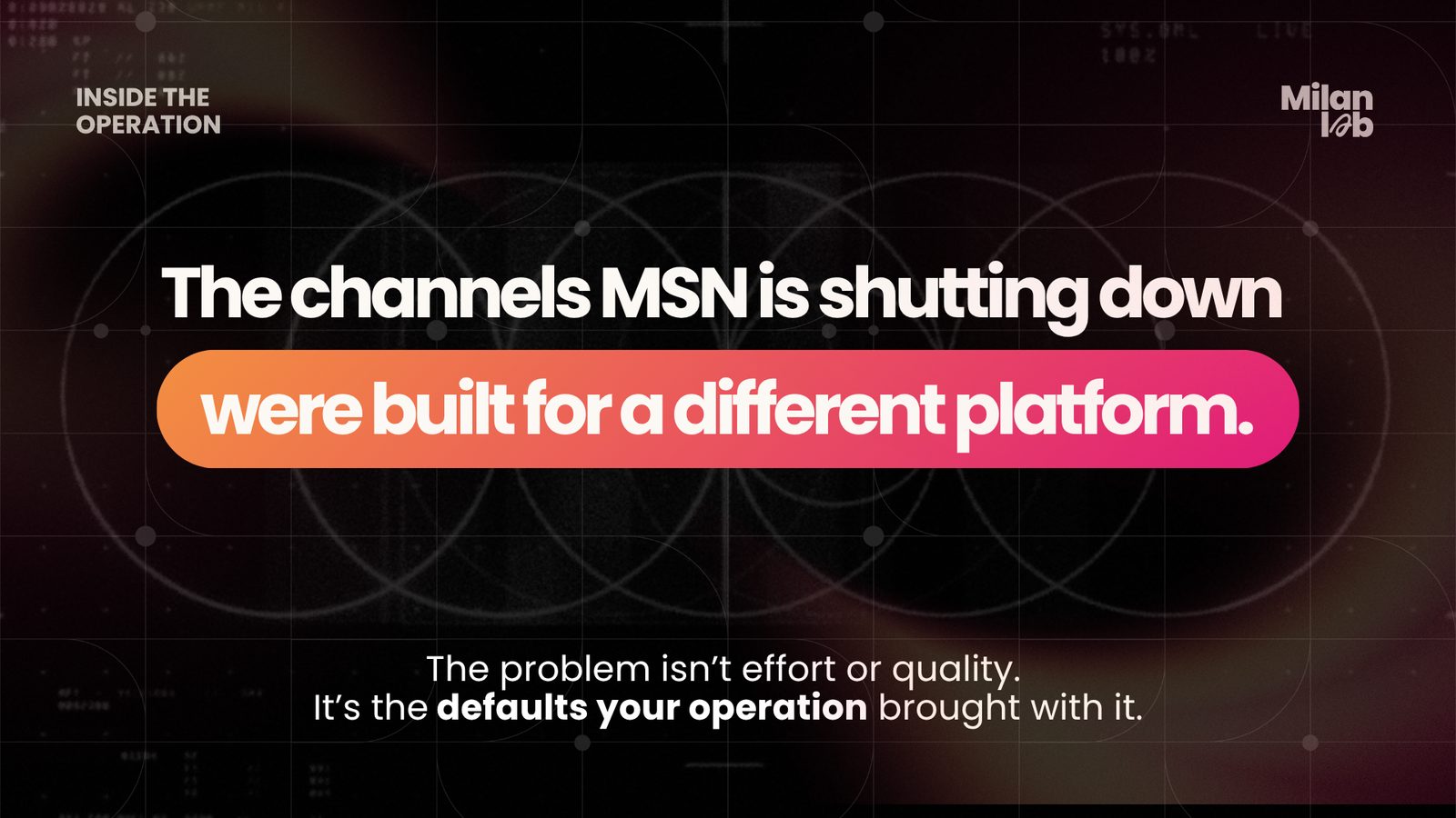 The channels MSN is shutting down were built for a different platform.
